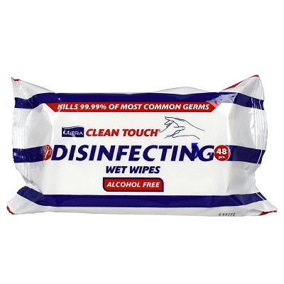 180 x Packs Of Anti Bacterial Disinfecting Wet Wipes For Surfaces & Hands (48 Sheets Per Pack)